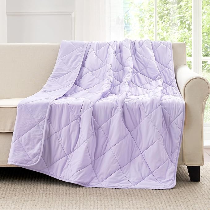 Cozy Bliss Cooling Throw Blanket for Hot Sleepers, Q-Max 0.4 Cooling Comfort 50x70, Cold Blankets for Night Sweats Sleeping, Ultra-Cool Lightweight Breathable Summer Blanket for Bed Travel