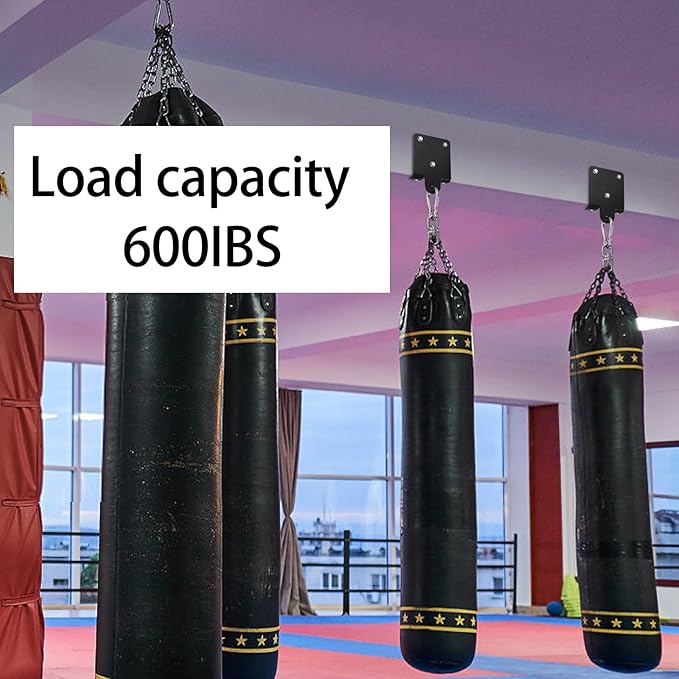 WUWEOT Heavy Bag Hanger, Sturdy Punching Boxing Bag Holder, 360° Rotation Wood Beam Hook Bracket Ceiling Mount for Boxing Muay Thai Training,Aerial Yoga Swing & Hammock