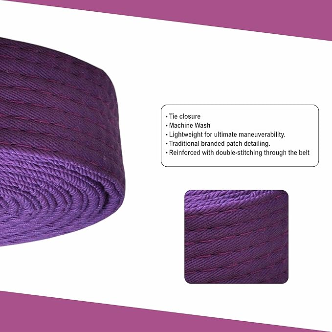 Martial Arts Belt for Karate, Judo, Aikido and Taekwondo - Durable Cotton-Polyester Blend for Adults and Kids