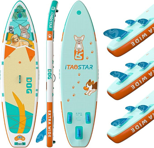Joy 8'×29"/11'×35" Inflatable Paddle Board for Kids, One-Stop Premium SUP Accessories, Stand Up Paddle Board for More Balance, Tailored Fins for More Fun