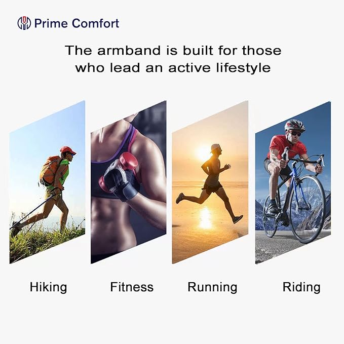 Phone Arm Bands for Running, Armband Cell Phone Holder for Exercise (Black)