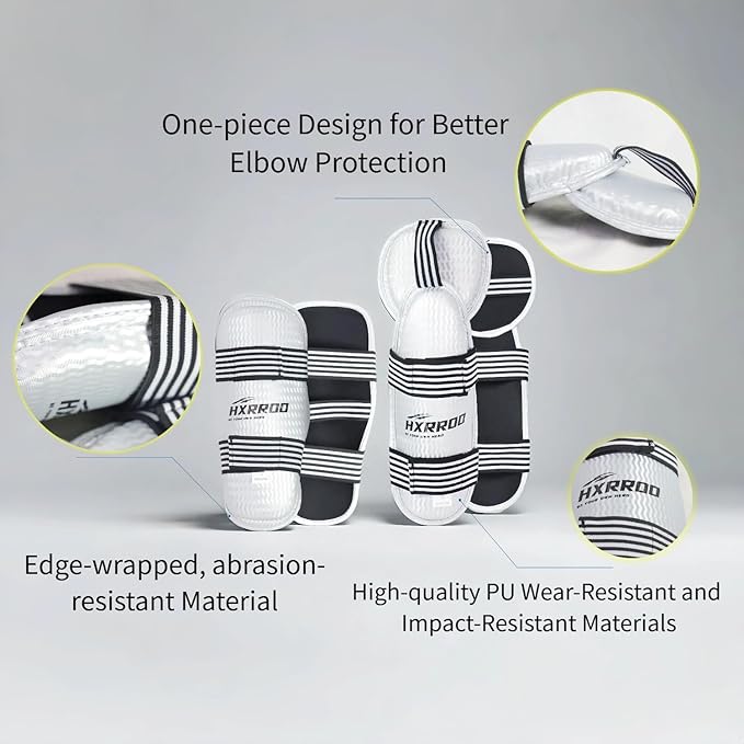 Taekwondo Shin Guards Arm Guard Protector Set for Kickboxing Martial Arts Taekwondo Karate Muay Thai Sparring Combat, Suitable for Children Teenagers and Adults