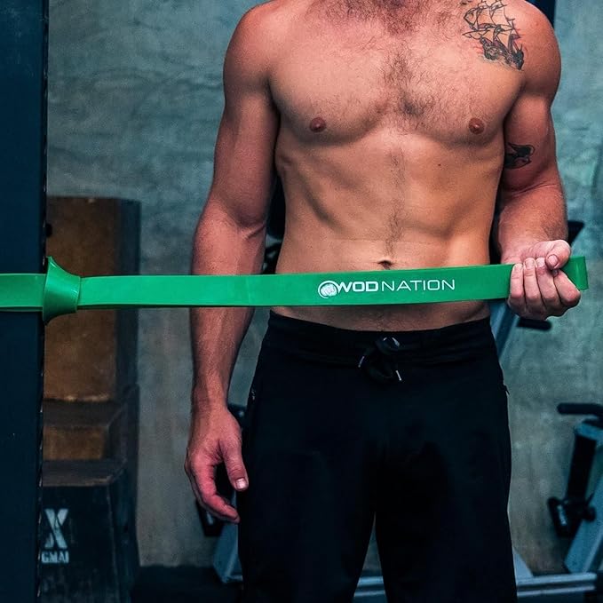 WOD Nation Pull Up Assistance Bands (10-175lbs Band) - Best for Pullup Assist, Chin Ups, Resistance Bands Exercise, Stretch, Mobility Work & Serious Fitness - 41 inch Straps