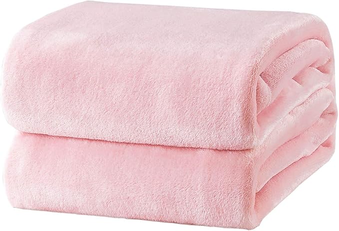 Bedsure Fleece Blankets King Size Pink - Bed Blanket Soft Lightweight Plush Cozy Fuzzy Luxury Microfiber Throws, 108x90 inches