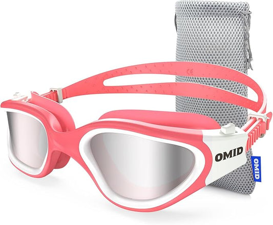 OMID Swim Goggles, P2 Polarized Swimming Goggles for Men Anti-fog Goggles Swimming for Adult Women