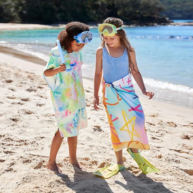 Dock & Bay Beach Towel - Quick Dry, Sand Free - Compact, Lightweight - 100% Recycled - Includes Bag - Sand to Streets - Large (160x90cm, 63x35)