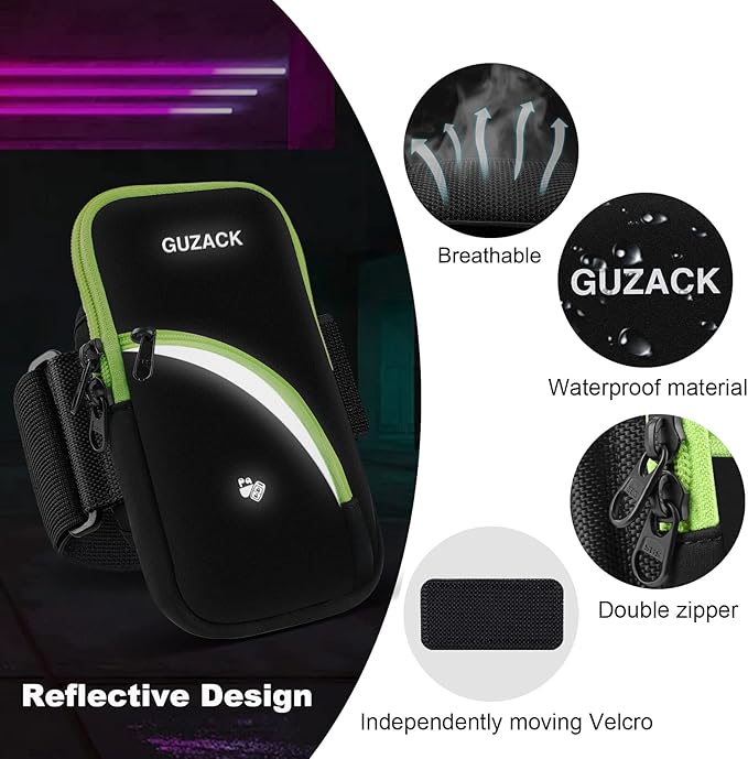 Phone Holder for Running Armband for iPhone 14 15 Pro Max 13 12 11 X XS XR 8 7 6 Plus SE Samsung Up to 6.9'' Cell Phone Arm Bands Bag with Key Card Pocket for Walking Exercise Workout Fitness