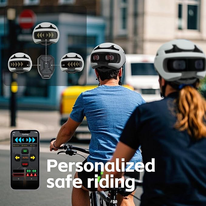 Smart Bike Helmet with Light: Bicycle Helmets for Adult Teens for Mountain & Road Cycling Electric Scooter Skateboard Skating