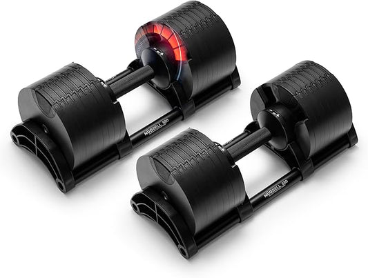 NUOBELL Adjustable Dumbbells 5-80 lbs: Replace 16 Sets, Ideal for Home Gym Weight Bench & Press