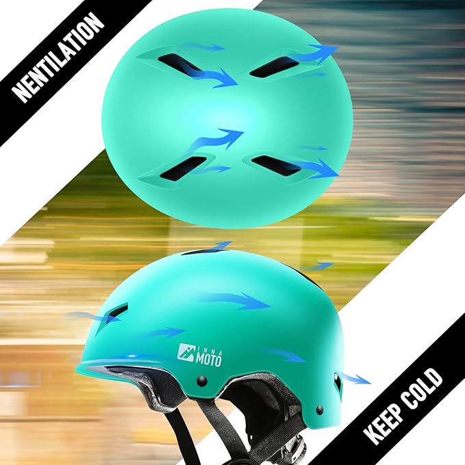 Skateboard Helmet for Adults - Adjustable Certified Safety Adults Helmet for Skateboarding Bike Bicycle Scooter Cycling Skate Skating Multisport Helmets for Women Men Boys Girls Kids Youth