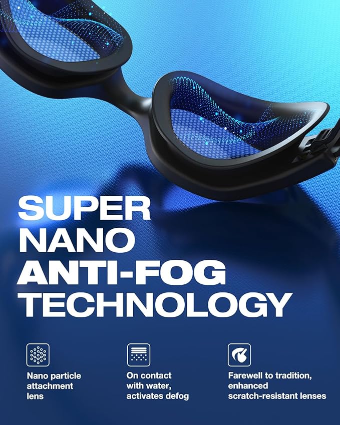 ZIONOR G1 Nava Super Anti-Fog Unisex Swim Goggles Mirror/Bright Smoke Lens