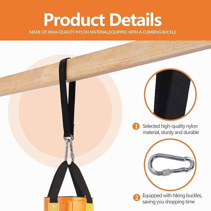 Heavy Bag Hanger, Punching Bag Hanger, Heavy Bag Mount, Punching Bag Stand for Heavy Bag, Heavy Bag Strap Hanger for Home Gym Training Workout (1 pcs)