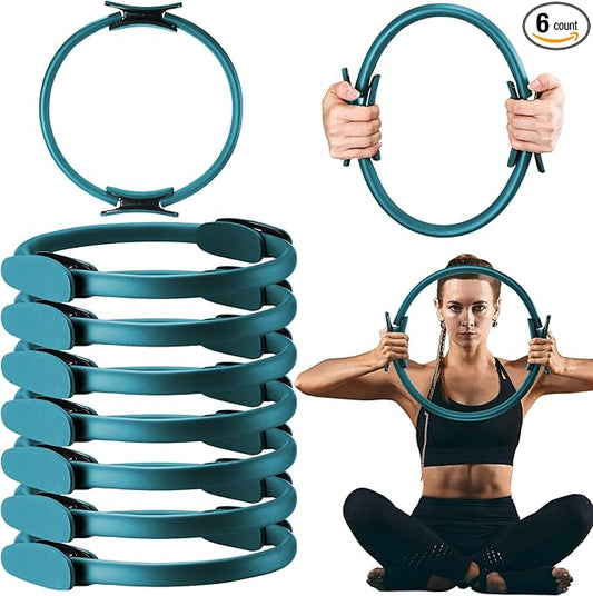 Syhood Pilates Ring 11. 81 Inch Pilates Circle Yoga Ring Magic Lightweight Flexible Workout Equipment for Fitness Physical Therapy Resistance Exercise Arms Legs
