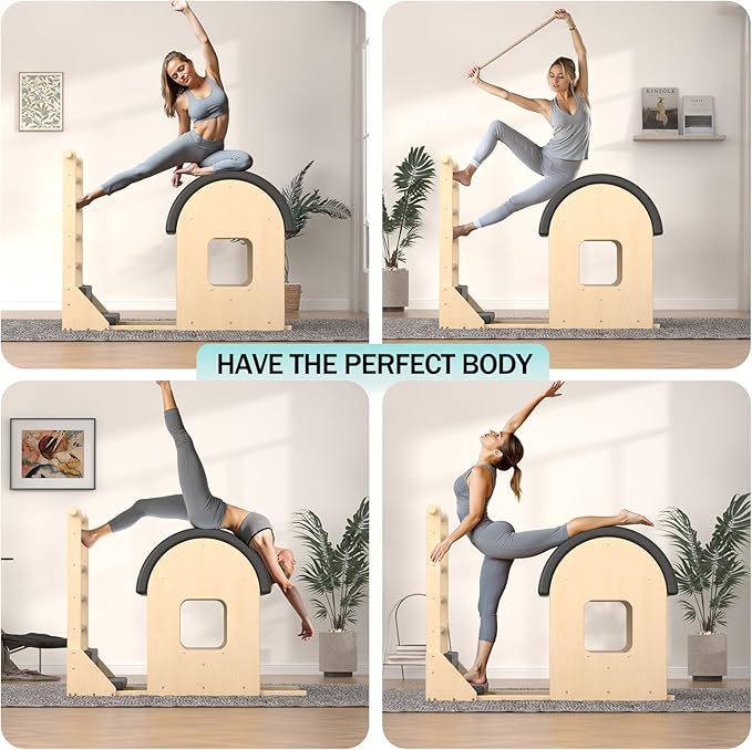 Pilates Barrel, Pilates Spine Corrector is Designed for People who Work in Offices, Pilates Arc Corrects Posture, Relaxes,Stretches to Make The Spine Soft and Supple- Sturdy Solid-3h09n1