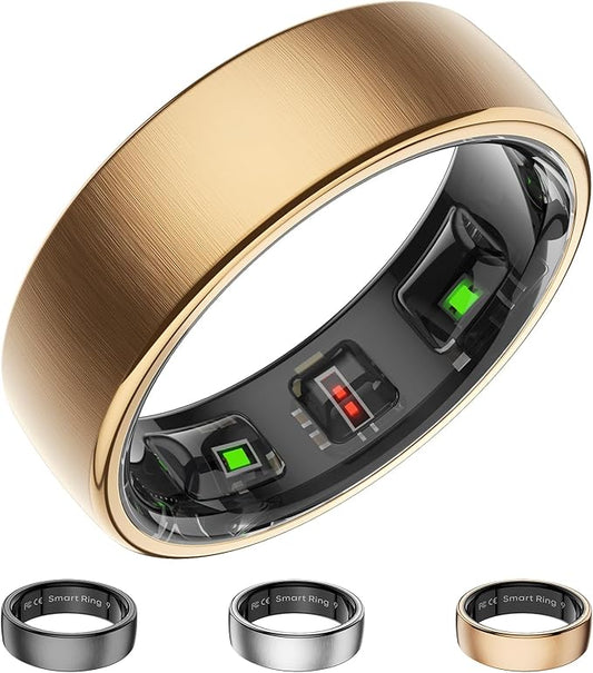 Fitness Tracker with Sleep Tracking, Smart Ring for Women Men, Activity Trackers Fitness Ring with 24/7 Heart Rate Monitor,Step Counter,Calorie Pedometer,No Subscription,for iOS Android(Rose Gold,#11)