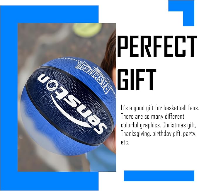 Senston Kids Basketball Balls Size 3/5/7 Basketballs Indoor Outdoor 27.5/29.5 inch Basketball Gifts for Kids/Girls/Boys