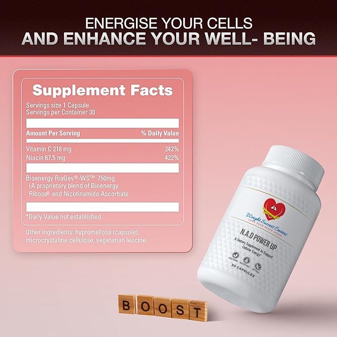 NAD+ Power Up Liposomal NAD+ Supplement – High Potency for Cellular Energy & Healthy Aging – Vegan, Gluten-Free, Non-GMO – for Men & Women – 30-Day Supply