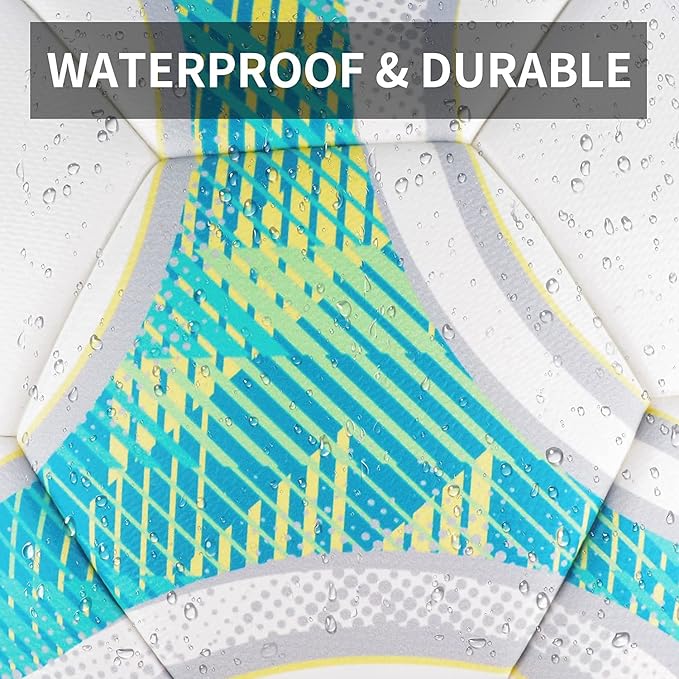 SHOKE Soccer Ball Size 5 Official Size Soccer Ball Thermal Bonded Training Slip Resistant