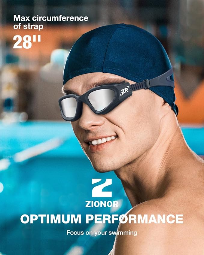 ZIONOR G1 Polarized Swimming Goggles for Unisex Adult Women Anti Fog 100% Anti UV Diving Goggles