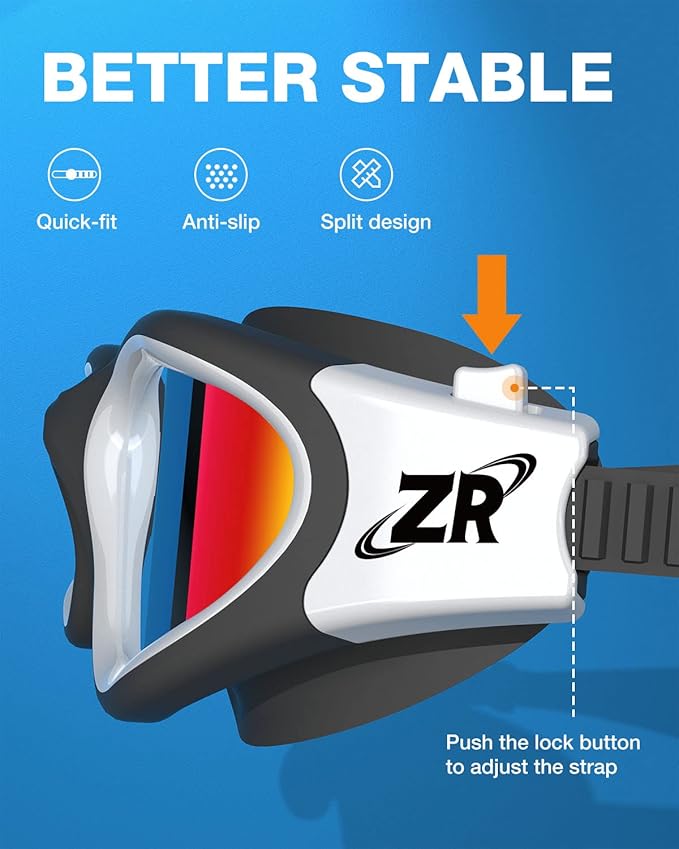 ZIONOR G1 Polarized Swimming Goggles for Unisex Adult Women Anti Fog 100% Anti UV Diving Goggles