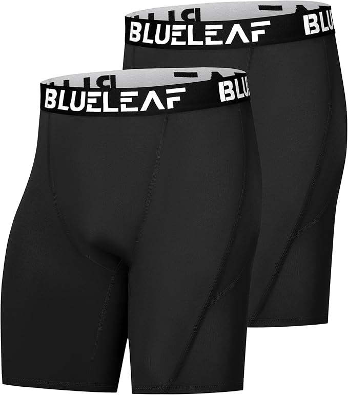 Blueleaf Men's Compression Shorts Sports Running Spandex Shorts Performance Athletic Workout Base Layer Underwear