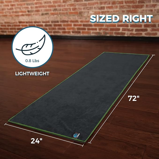 Youphoria Yoga Microfiber Non-Slip Towel - Hot Yoga Mat Towel for Enhanced Grip and Sweat Absorption