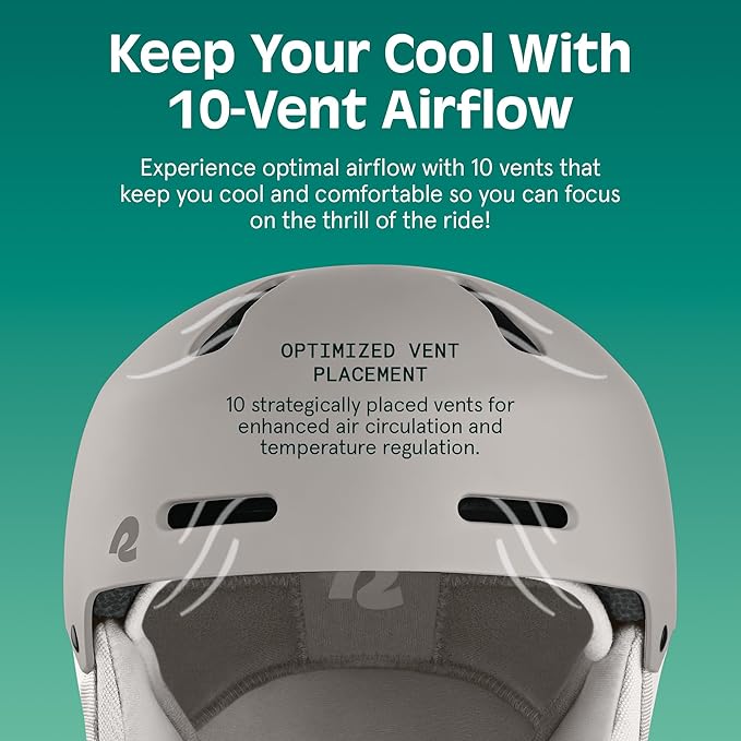 Retrospec Comstock Ski Helmet - Snowboard Helmet for Adults & Youth - Adjustable Fit Snow Helmet with Protective Shell and Breathable Vents for Men, Women, Boys & Girls