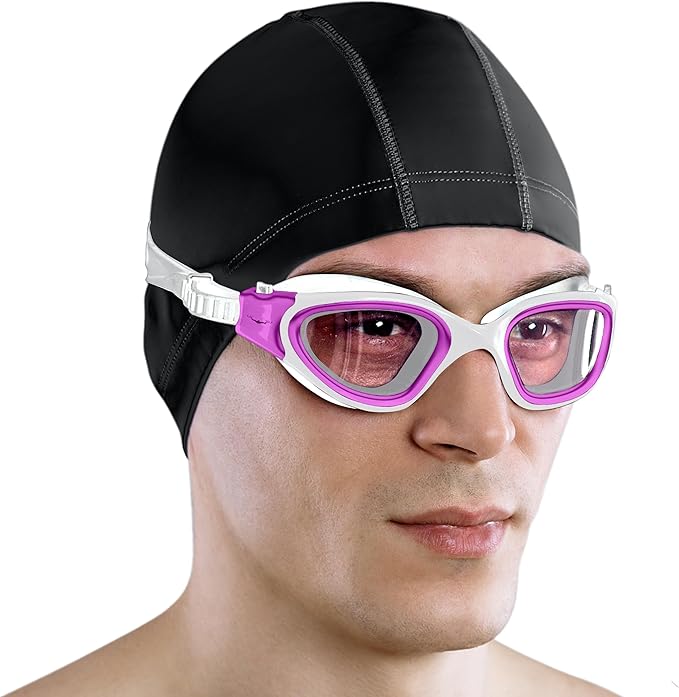 AqtivAqua Swimming Goggles, DX Wide View Swim Goggles for Adult Men Women, Anti Fog No Leaking