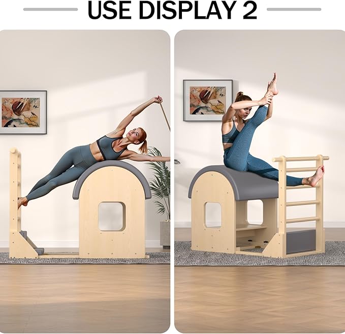 Pilates Barrel, Pilates Spine Corrector is Designed for People who Work in Offices, Pilates Arc Corrects Posture, Relaxes,Stretches to Make The Spine Soft and Supple- Sturdy Solid-3h09n1