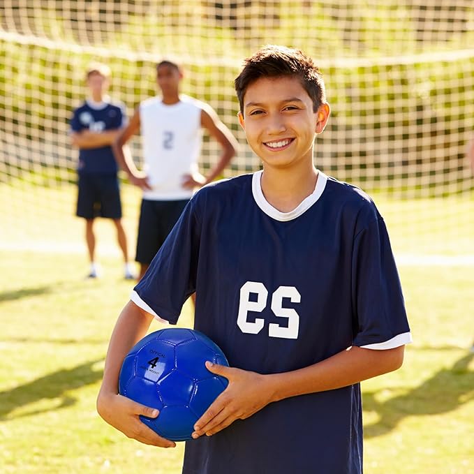 HyDren 6 Pcs Soccer Ball with Pump Colorful Official Soccer Ball for Kids Youth Adult Indoor Outdoor Soft Sport Gift for Training Practice Game