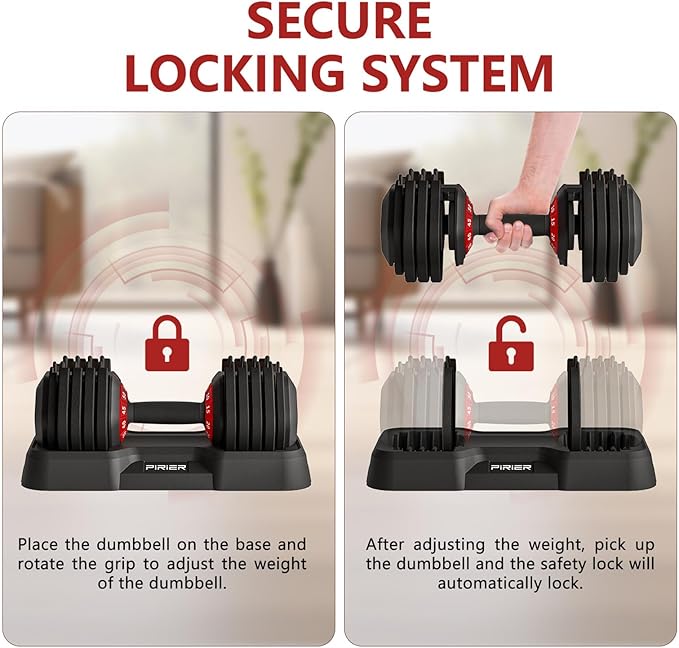 Adjustable Dumbbell Set 55LB Dumbbells Weight, 10-in-1 Weight Dumbbell with Anti-Slip Metal Handle and Bicep Supports for Comprehensive Full Body Strength Training