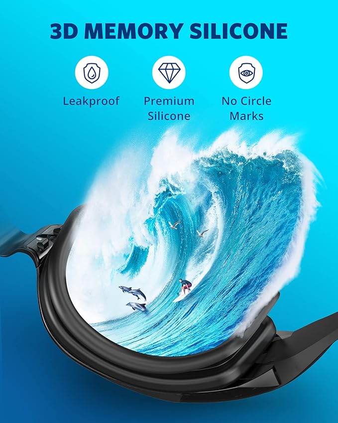 Aegend Swim Goggles, Swimming Goggles No Leaking Full Protection Adult Men Women Youth