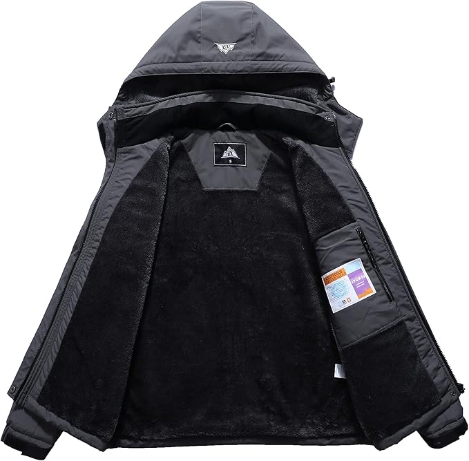 MOERDENG Women's Waterproof Ski Jacket Warm Winter Coat Outdoor Windbreaker Hiking Snowboarding Jacket