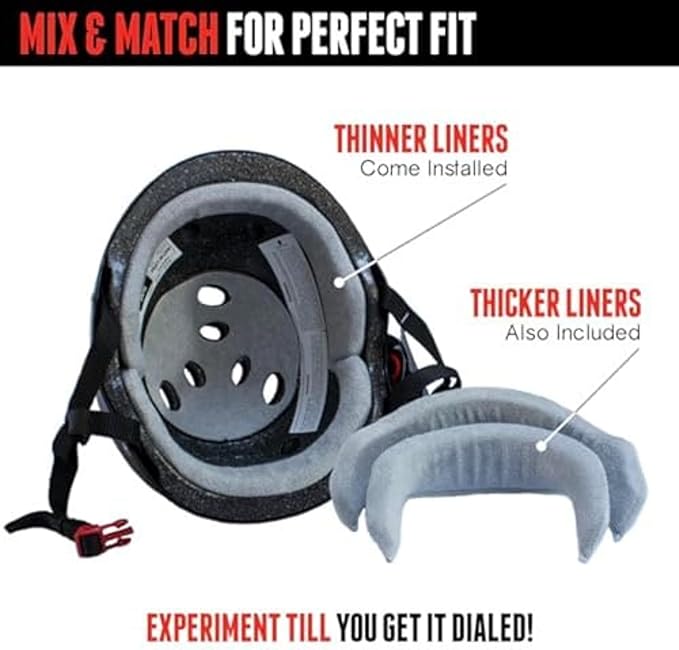 Triple Eight Certified Sweatsaver Helmet for Skateboarding, BMX, Roller Derby, Roller Skating, Inline Skating, Scooter and Bike