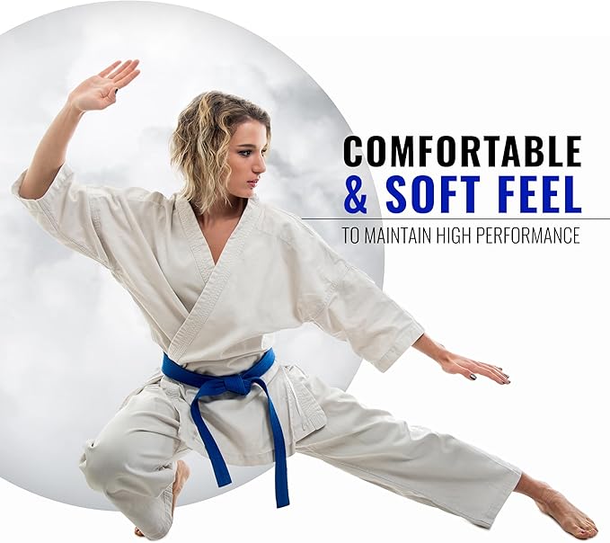 DXM SPORTS BJJ Jiu Jitsu Belt - Taekwondo Karate Belt - Martial Arts Uniform Ranking Judo Belt Double Stitched for Kids Adult