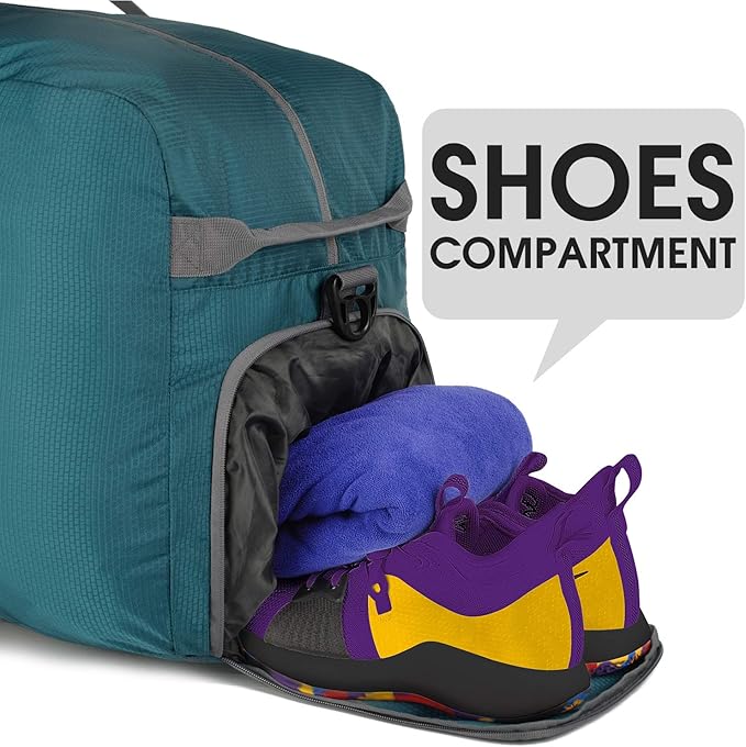 WANDF Foldable Travel Duffel Bag 60-120L Duffle Carry on for Women and Men