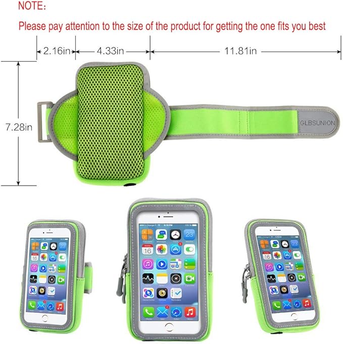 LENPOW 2 Pack Multifunctional Outdoor Sports Armband Sweatproof Running Armbag Casual Arm Package Bag Gym Fitness Cell Phone Bag Key Holder for iPhone 14 13 12 Max Pro Plus Samsung Galaxy Note S22 S21