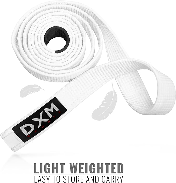 DXM SPORTS BJJ Jiu Jitsu Belt - Taekwondo Karate Belt - Martial Arts Uniform Ranking Judo Belt Double Stitched for Kids Adult