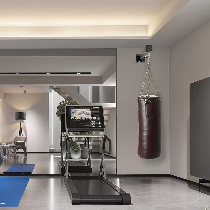 Wall Mount Heavy Bag Hanger, Heavy Duty Punching Bag Stand, Adjustable Heavy-Duty Boxing Bag Wall Bracket for Home or Gym, for Kickboxing Bag, Muay Thai Bag (Supports up to 900Ib)