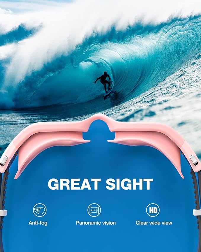 ZIONOR Swim Goggles, G1 SE Swimming Goggles Anti-fog for Adult Men Women