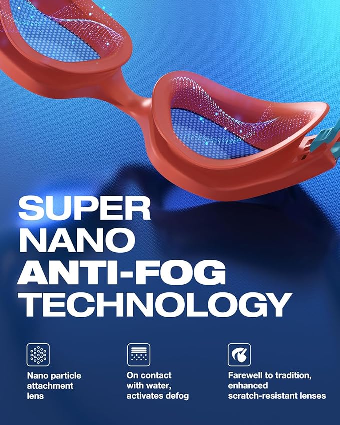 ZIONOR G1 Nava Super Anti-Fog Unisex Swim Goggles Mirror/Bright Smoke Lens