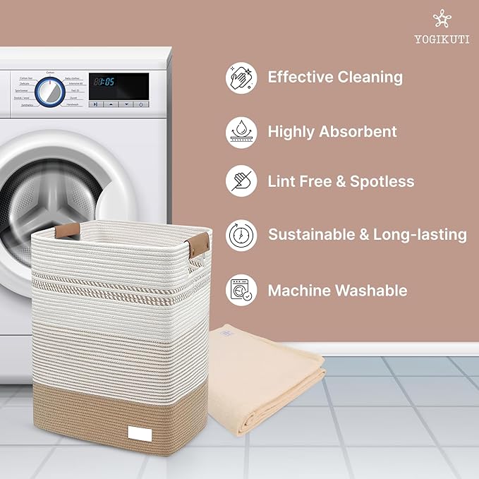 Yogikuti Iyengar Cotton Yoga Blanket Set of One – Thick Handwoven Yoga Blankets for Restorative Yoga, Meditation & Pranayama – Premium Cotton Yoga Blanket for Support & Comfort in Pranayama