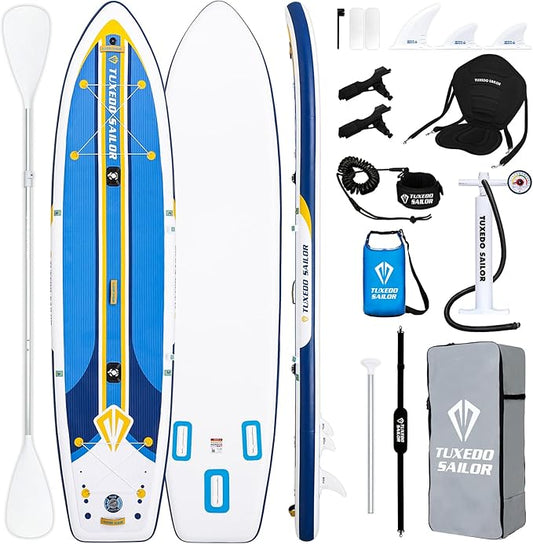 Tuxedo Sailor Kids Inflatable Paddle Board Lightweight and Safe Fishing Stand Up Paddle Board for Adults with Accessories