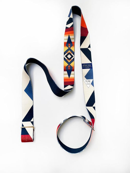 Yune Yoga x Pendleton Strap – Fire Legend Design – 100% Cotton Yoga Stretching & Carrying Strap – Eco-Friendly, Durable, Adjustable – Ideal for All Yoga Levels