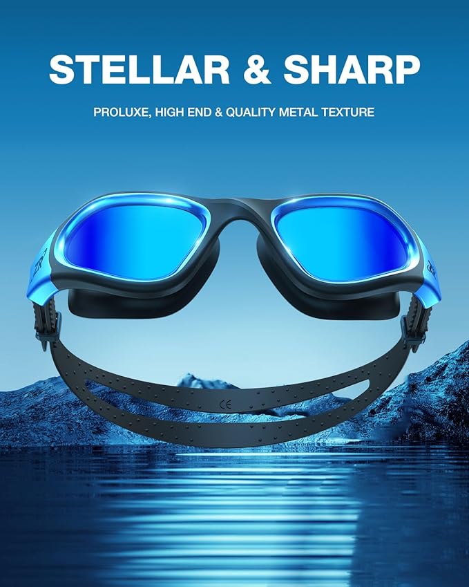 ZIONOR Swim Goggles, G1 MAX Polarized Anti-Fog Swimming Goggles for Men Women