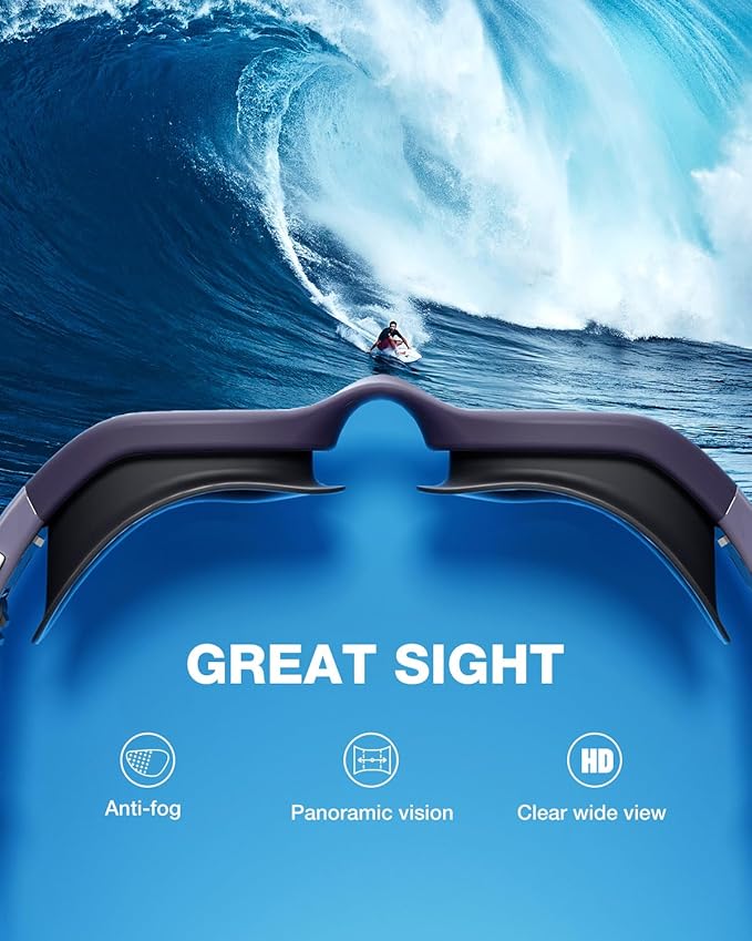 ZIONOR Swim Goggles, G1 SE Swimming Goggles Anti-fog for Adult Men Women