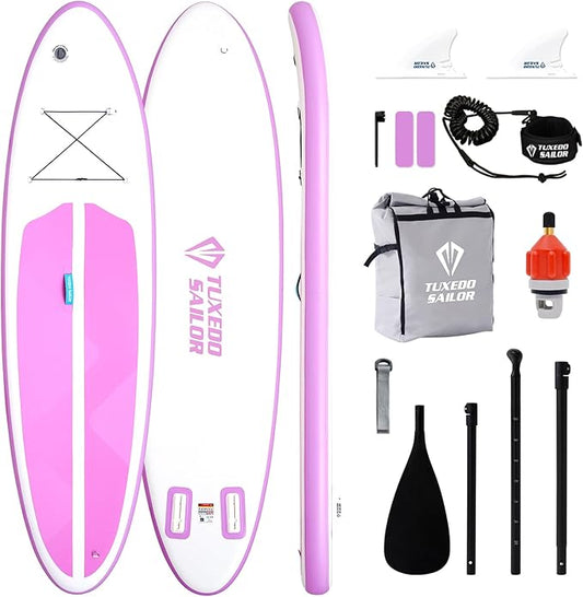 Tuxedo Sailor Kids Inflatable Paddle Board Lightweight and Safe Fishing Stand Up Paddle Board for Adults with Accessories
