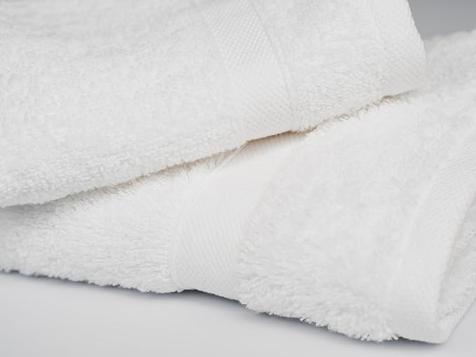CH White Bath Towels Bulk - 22 x 44 Inches, 100% Cotton Economy Light Weight Towels for Commercial Use - Quick Dry, Ultra-Soft, and Absorbent Bulk Towels (60 Pack)