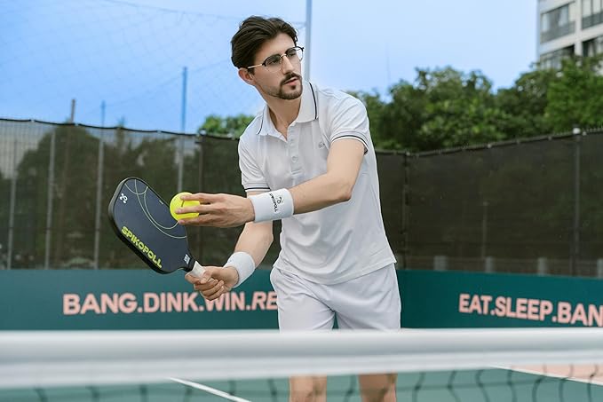 SPI New by SPIKOPOLL Pickleball Paddles Set of 2, USA Pickleball Approved, Lightweight, Durable Fiberglass Pickleball Rackets with Polypropylene Honeycomb Core