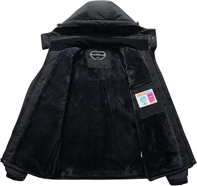 OTU Men's Waterproof Ski Jacket Snowboarding Windbreaker Warm Winter Hooded Mountain Snow Coat